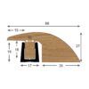 Contour Wood Semi-Ramp 15-18 Oak (1.8m) - Image 2